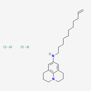 10-Undecenamine, N-(2,3,6,7-tetrahydro-1H,5H-benzo(ij)quinolizin-9-yl)-, dihydrochloride