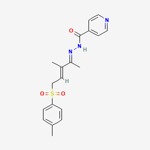 Isonicotinic acid, (1,2-dimethyl-4-(p-tolylsulfonyl)2-butenylidene)hydrazide