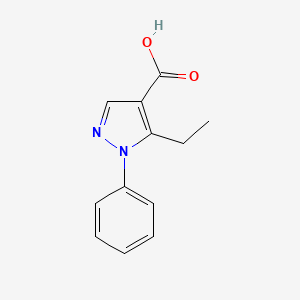 molecular formula C12H12N2O2 B1277047 5-乙基-1-苯基-1H-吡唑-4-羧酸 CAS No. 116344-16-2