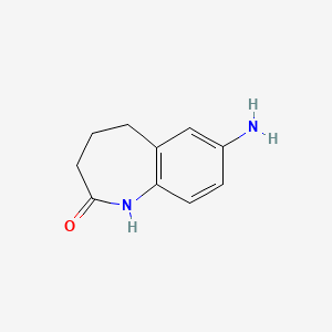 molecular formula C10H12N2O B1277053 7-氨基-4,5-二氢-1H-苯并[B]氮杂卓-2(3H)-酮 CAS No. 22245-92-7