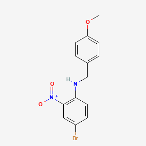 molecular formula C14H13BrN2O3 B1277060 4-Bromo-N-(4-methoxybenzyl)-2-nitroaniline CAS No. 957062-86-1