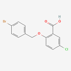 B1277079 2-[(4-Bromobenzyl)oxy]-5-chlorobenzoic acid CAS No. 938357-62-1