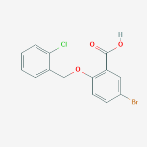 molecular formula C14H10BrClO3 B1277083 5-ブロモ-2-[(2-クロロベンジル)オキシ]安息香酸 CAS No. 62176-33-4