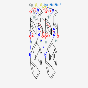 Trisodium bis(2-(((4-hydroxy-3-((2-(phenylamino)-1-naphthyl)azo)phenyl)sulphonyl)amino)benzoato(3-))cobaltate(3-)