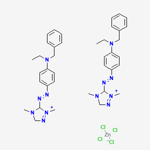 Bis(5-((4-(benzylethylamino)phenyl)azo)-1,4-dimethyl-1H-1,2,4-triazolium) tetrachlorozincate