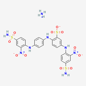 Ammonium 5-((2-nitro-4-sulphamoylphenyl)amino)-2-((4-((2-nitro-4-sulphamoylphenyl)amino)phenyl)amino)benzenesulphonate