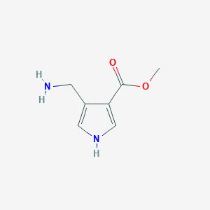 molecular formula C7H10N2O2 B127711 methyl 4-(aminomethyl)-1H-pyrrole-3-carboxylate CAS No. 156422-74-1