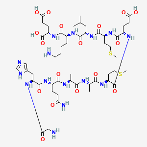 L-Glutamic acid, N-(N2-(N-(N-(N-(N-(N-(N-(N2-(N-glycyl-L-histidyl)-L-glutaminyl)-L-alanyl)-L-alanyl)-L-methionyl)-L-alpha-glutamyl)-L-methionyl)-L-leucyl)-L-lysyl)-