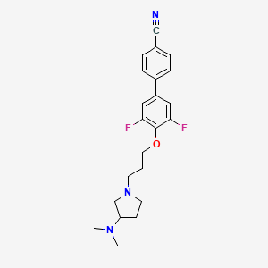 molecular formula C22H25F2N3O B12771165 7V2TE8Xvv6 CAS No. 568590-38-5