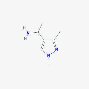 molecular formula C7H13N3 B1277128 1-(1,3-二甲基-1H-吡唑-4-基)乙胺 CAS No. 911788-36-8