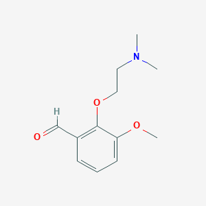 molecular formula C12H17NO3 B1277145 2-[2-(二甲氨基)乙氧基]-3-甲氧基苯甲醛 CAS No. 883549-58-4
