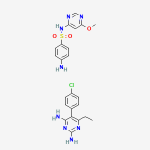 4-Amino-N-(6-methoxy-4-pyrimidinyl)benzenesulfonamide mixt. with 5-(4-chlorophenyl)-6-ethyl-2,4-pyrimidinediamine