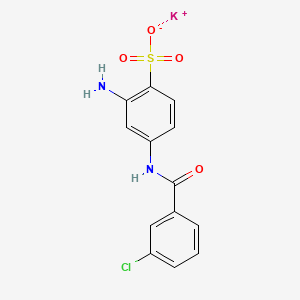 Benzenesulfonic acid, 2-amino-4-((m-chlorobenzoyl)amino)-, potassium salt