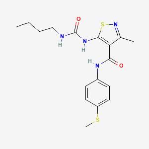 4-Isothiazolecarboxamide, 5-(((butylamino)carbonyl)amino)-3-methyl-N-(4-(methylthio)phenyl)-