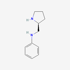 molecular formula C11H16N2 B1277170 (S)-(+)-2-(Anilinomethyl)pyrrolidine CAS No. 64030-44-0