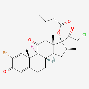 molecular formula C26H31BrClFO5 B12771715 2-Bromoclobetasone butyrate CAS No. 639817-51-9