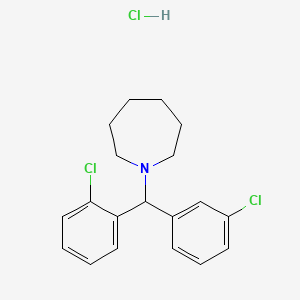 Hexahydro-1-((2-chlorophenyl)(3-chlorophenyl)methyl)-1H-azepine hydrochloride