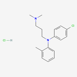 molecular formula C18H24Cl2N2 B12771725 1,3-Propanediamine, N-(p-chlorophenyl)-N',N'-dimethyl-N-(2-methylphenyl)-, hydrochloride CAS No. 90358-86-4