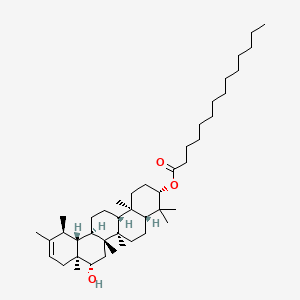 molecular formula C44H76O3 B12771732 Faradiol-3-O-myristate CAS No. 193690-82-3