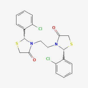 4-Thiazolidinone, 3,3'-(1,2-ethanediyl)bis(2-(2-chlorophenyl)-, (R*,S*)-