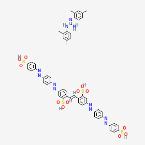 1,2-bis(2,4-dimethylphenyl)guanidine;5-[[4-[(4-sulfophenyl)diazenyl]phenyl]diazenyl]-2-[(E)-2-[2-sulfo-4-[[4-[(4-sulfophenyl)diazenyl]phenyl]diazenyl]phenyl]ethenyl]benzenesulfonic acid