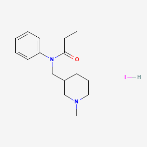 molecular formula C16H25IN2O B12771770 N-((1-Methyl-3-piperidyl)methyl)propionanilide hydriodide CAS No. 97754-87-5