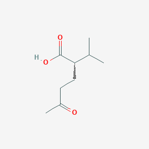 2-Isopropyl-5-oxohexanoic acid, (2S)-