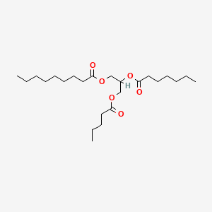 molecular formula C24H44O6 B12771782 (2-Heptanoyloxy-3-pentanoyloxypropyl) nonanoate 