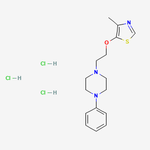 Piperazine, 1-(2-((4-methyl-5-thiazolyl)oxy)ethyl)-4-phenyl-, trihydrochloride