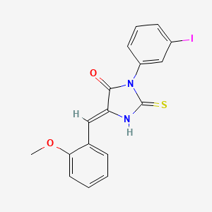 4-Imidazolidinone, 3-(3-iodophenyl)-5-((2-methoxyphenyl)methylene)-2-thioxo-