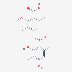 molecular formula C18H18O7 B12771907 4-O-Demethylbarbatic acid CAS No. 20372-89-8