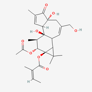 molecular formula C27H36O8 B12771925 12-O-Acetylphorbol-13-tigliate CAS No. 250268-55-4