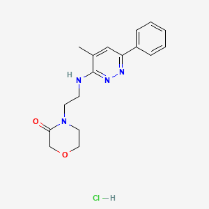 3-Morpholinone, 4-(2-((4-methyl-6-phenyl-3-pyridazinyl)amino)ethyl)-, monohydrochloride