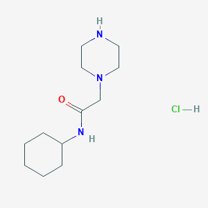 molecular formula C12H24ClN3O B12771960 Esaprazole hydrochloride CAS No. 91290-76-5