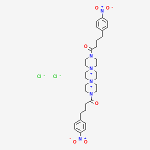 3,12-Diaza-6,9-diazoniadispiro(5.2.5.2)hexadecane, 3,12-bis(4-(4-nitrophenyl)-1-oxobutyl)-, dichloride