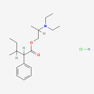 molecular formula C19H32ClNO2 B12771987 2-(Diethylamino)propyl alpha-phenyl-beta-methylvalerate hydrochloride CAS No. 12741-70-7