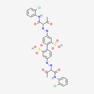 4,4'-Bis((1-(((2-chlorophenyl)amino)carbonyl)-2-oxopropyl)azo)(1,1'-biphenyl)-2,2'-disulphonic acid