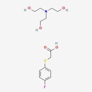 (p-Fluorophenylthio)acetic acid triethanolamine