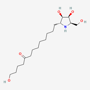 molecular formula C18H35NO5 B12772032 Broussonetinine B CAS No. 190317-93-2