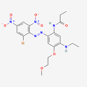 Propanamide, N-(2-((2-bromo-4,6-dinitrophenyl)azo)-5-(ethylamino)-4-(2-methoxyethoxy)phenyl)-