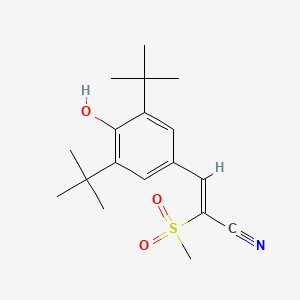 3-(3,5-Bis(1,1-dimethylethyl)-4-hydroxyphenyl)-2-(methylsulfonyl)-2-propenenitrile