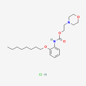 Carbamic acid, (2-(octyloxy)phenyl)-, 2-(4-morpholinyl)ethyl ester, monohydrochloride