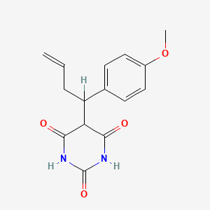 molecular formula C15H16N2O4 B12772122 5-(1-(4-Methoxyphenyl)-3-butenyl)-2,4,6(1H,3H,5H)-pyrimidinetrione CAS No. 109317-88-6