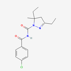 N-(4-Chlorobenzoylaminocarbonyl)-5-methyl-3,5-diethyl-2-pyrazoline