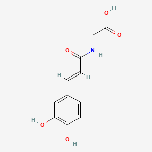 molecular formula C11H11NO5 B12772150 N-(E)-Caffeoyl-glycine CAS No. 62430-42-6