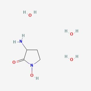 molecular formula C4H14N2O5 B12772165 HA-966 trihydrate CAS No. 75195-65-2