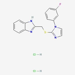 1H-Benzimidazole, 2-(((1-(3-fluorophenyl)-1H-imidazol-2-yl)thio)methyl)-, dihydrochloride