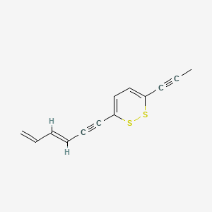 molecular formula C13H10S2 B12772180 Thiarubrine C, (E)- CAS No. 3760-30-3