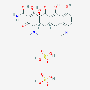 molecular formula C23H31N3O15S2 B12772186 Minocycline disulfate 