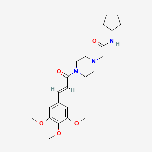 (E)-N-Cyclopentyl-4-(1-oxo-3-(3,4-trimethoxyphenyl)-2-propenyl)-1-piperazineacetamide